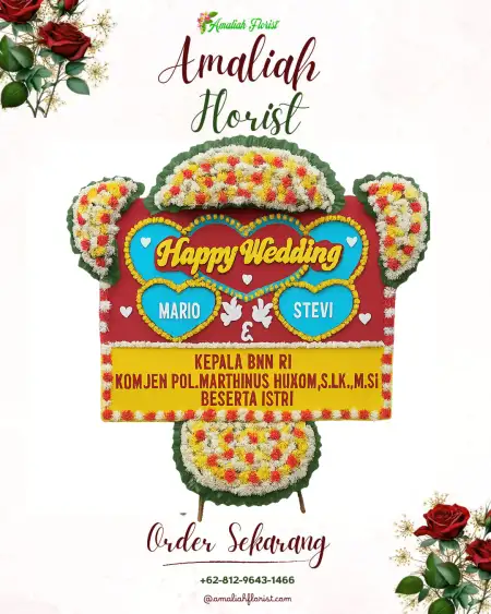 Papan Bunga Pernikahan Kebak